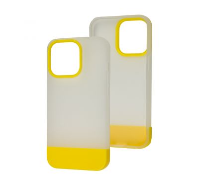 Чохол для iPhone 13 Pro Bichromatic matte/yellow
