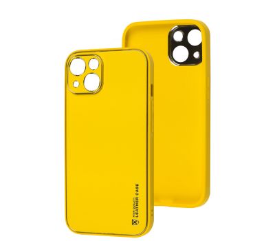 Чохол для iPhone 14 Leather Xshield yellow