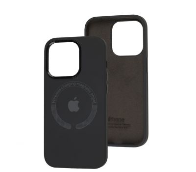 Чохол для iPhone 14 Pro Metal Camera MagSafe Silicone charcoal gray