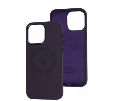Чохол для iPhone 14 Pro Max Metal Camera MagSafe Silicone deep purple