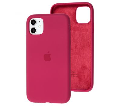 Чохол для iPhone 11 Silicone Full малиновий / pomegranate