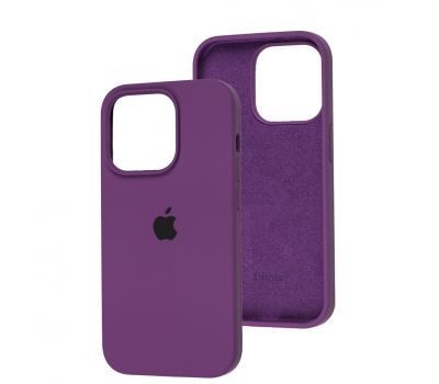 Чохол для iPhone 14 Pro Square Full silicone фіолетовий / grape