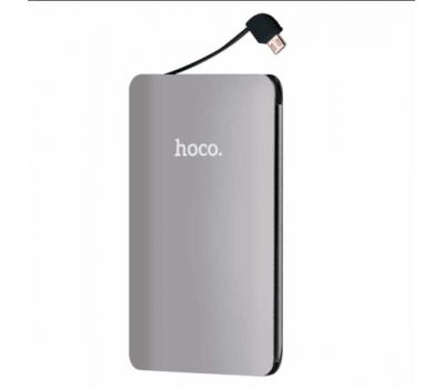 Зовнішній акумулятор power bank Hoco B13 5000 mAh Card-Type Portable gray
