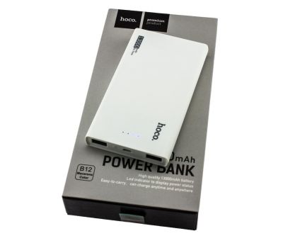 Зовнішній акумулятор power bank Hoco B12 Khaki Style 13000 mAh white 337257