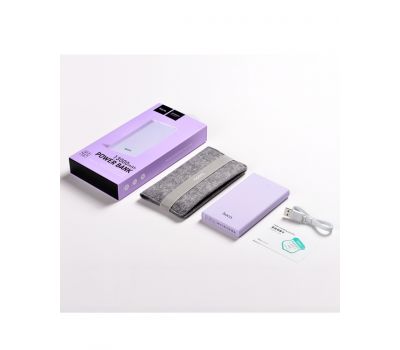 Зовнішній акумулятор power bank Hoco B12 Khaki Style 13000 mAh purple 337246