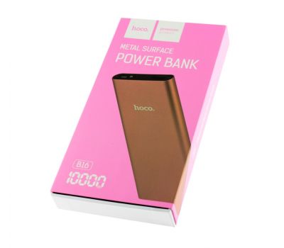 Зовнішній акумулятор power bank Hoco B16 Metal Surface 10000 mAh rose gold 337812