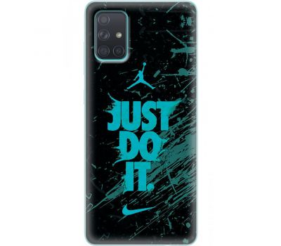 Чохол для Samsung Galaxy A71 (A715) MixCase логотип лого спорт на чорному