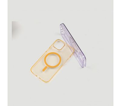 Чохол для iPhone 14 Pro Max Clear color MagSafe orange 3370671