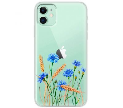 Чохол для iPhone 11 Mixcase квіти волошки в пшениці