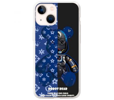 Чохол для iPhone 13 MixCase робот лого на блакитному