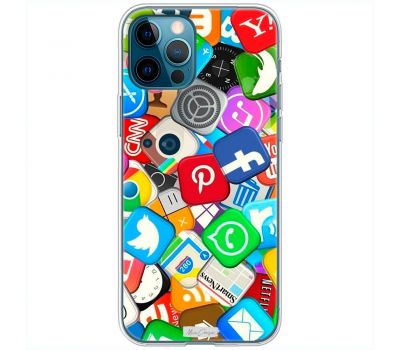 Чохол для iPhone 12 Pro MixCase логотип лого соц.мережі