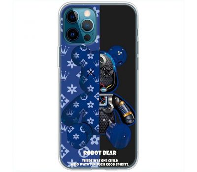 Чохол для iPhone 12 Pro MixCase робот лого на блакитному