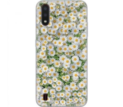 Чохол для Samsung Galaxy A01 (A015) MixCase квіти ромашки фарбами