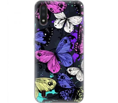 Чохол для Samsung Galaxy A01 (A015) MixCase метелики кольоровий мікс