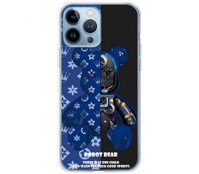 Чохол для iPhone 13 Pro Max MixCase робот лого на блакитному
