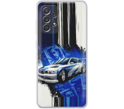 Чохол для Samsung Galaxy A52 MixCase авто бмв на синьому
