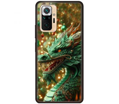 Чохол для Xiaomi Redmi Note 10 Pro MixCase Новий рік green Dragon