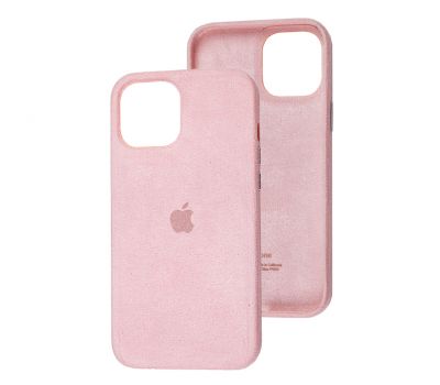 Чохол для iPhone 12 Pro Max Alcantara 360 рожевий / pink