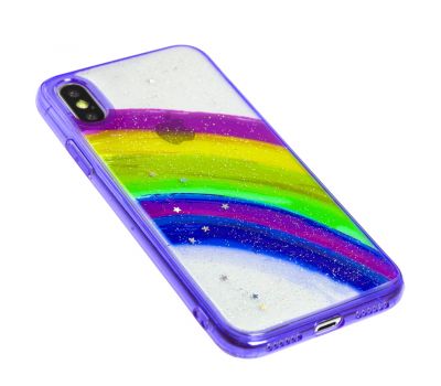 Чохол для iPhone X / Xs Colorful Rainbow фіолетовий 3377271