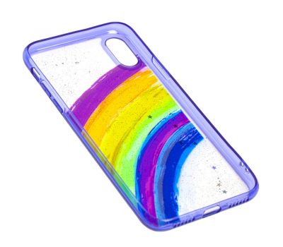 Чохол для iPhone X / Xs Colorful Rainbow фіолетовий 3377272