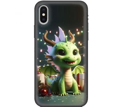 Чохол для iPhone X / Xs MixCase Новий рік дракоша