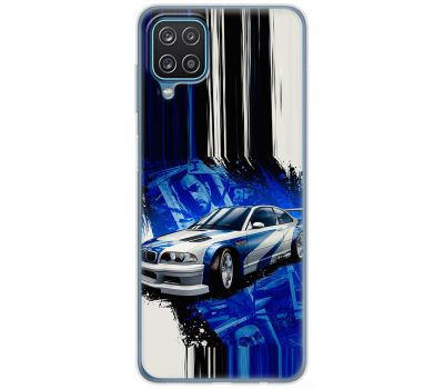 Чохол для Samsung Galaxy A12 / M12 MixCase авто бмв на синьому