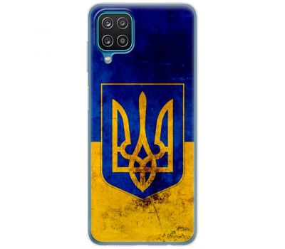 Чохол для Samsung Galaxy A12 / M12 MixCase патріотичні Герб на тлі Прапора