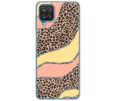 Чохол для Samsung Galaxy A12 / M12 MixCase Леопард жовто-рожевий