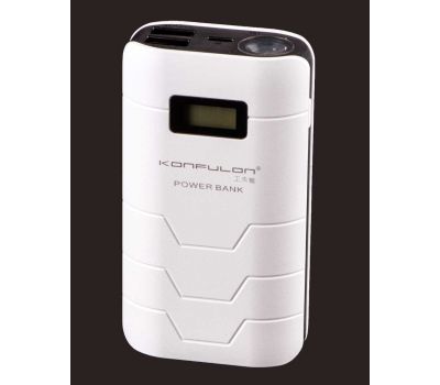 Зовнішній акумулятор Power Bank Konfulon Capsule 10000mAh white/black 338233