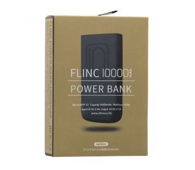 Зовнішній акумулятор Power Bank Remax RPP-72 Flinc 10000 mAh black 338504