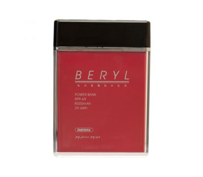 Зовнішній акумулятор PowerBank Remax RPP-69 Beryl 8000 mAh red