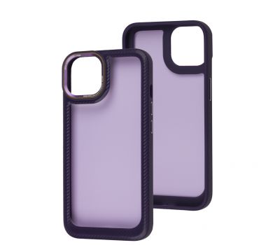 Чохол для iPhone 14 Carbon style purple