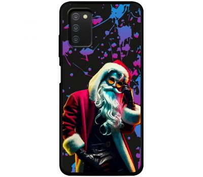 Чохол для Samsung Galaxy A03s (A037) MixCase Новий рік гламурний Святий Миколай