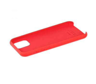 Чохол Silicone для iPhone 11 Pro case червоний біле яблуко 3382264