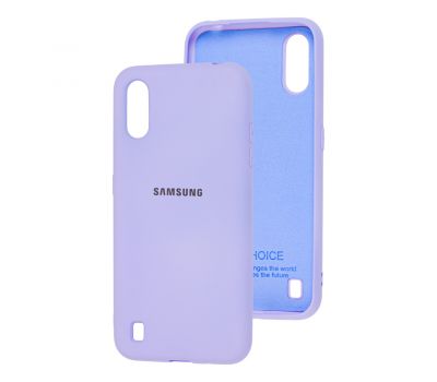 Чохол для Samsung Galaxy A01 (A015) Silicone Full світло-фіолетовий