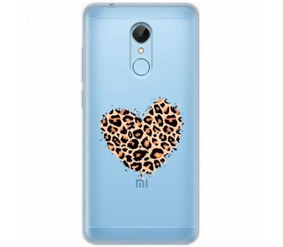 Чохол для Xiaomi Redmi 5 MixCase Леопард серце