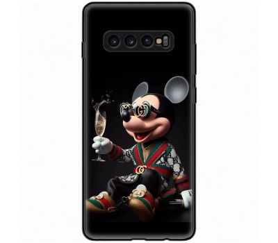 Чохол для Samsung Galaxy S10+ (G975) MixCase Новий рік гламурний Міккі