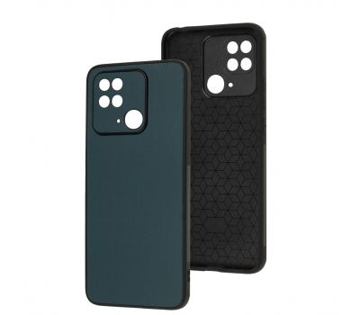 Чохол для Xiaomi Redmi 10C Classic leather case forest green