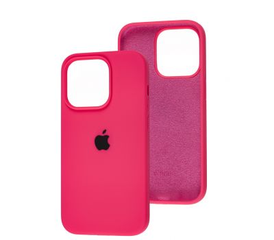 Чохол для iPhone 14 Pro Square Full silicone barbie pink