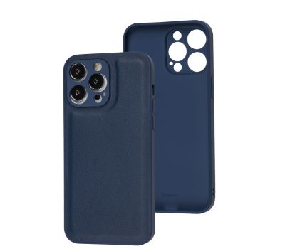 Чохол для iPhone 14 Pro Max Eco Leather midnight blue