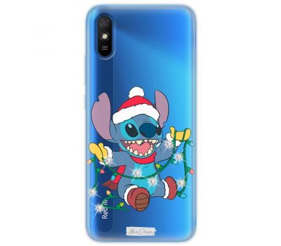 Чохол для Xiaomi Redmi 9A MixCase зі стразами гірлянда та стич