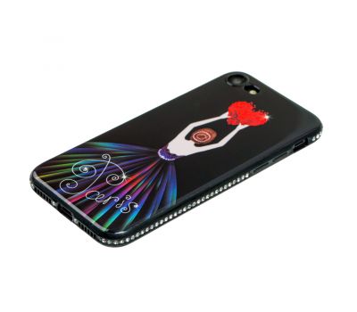 Чохол Magic Girl для iPhone 7/8 серце зі стразами чорний 3386423