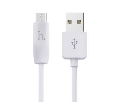 Кабель USB Hoco X1 Rapid microUSB 2m білий
