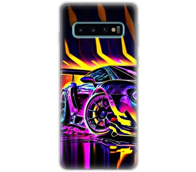 Чохол для Samsung Galaxy S10+ (G975) MixCase машини в полум'ї