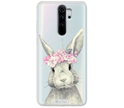 Чохол для Xiaomi Redmi Note 8 Pro MixCase тварини кролик з квітами