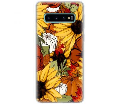 Чохол для Samsung Galaxy S10+ (G975) MixCase осінь гарбузи і соняшники