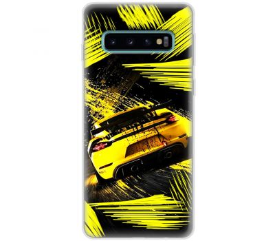 Чохол для Samsung Galaxy S10+ (G975) MixCase машини жовта машина