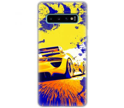 Чохол для Samsung Galaxy S10+ (G975) MixCase машини жовта car дрифт