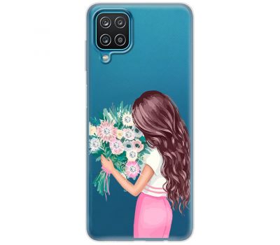 Чохол для Samsung Galaxy M53 (M536) Mixcase зі стразами дівчина з квітами