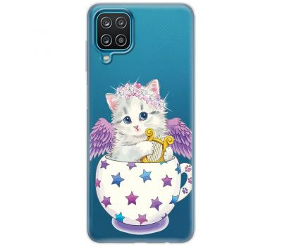 Чохол для Samsung Galaxy M53 (M536) Mixcase зі стразами котик у чашці